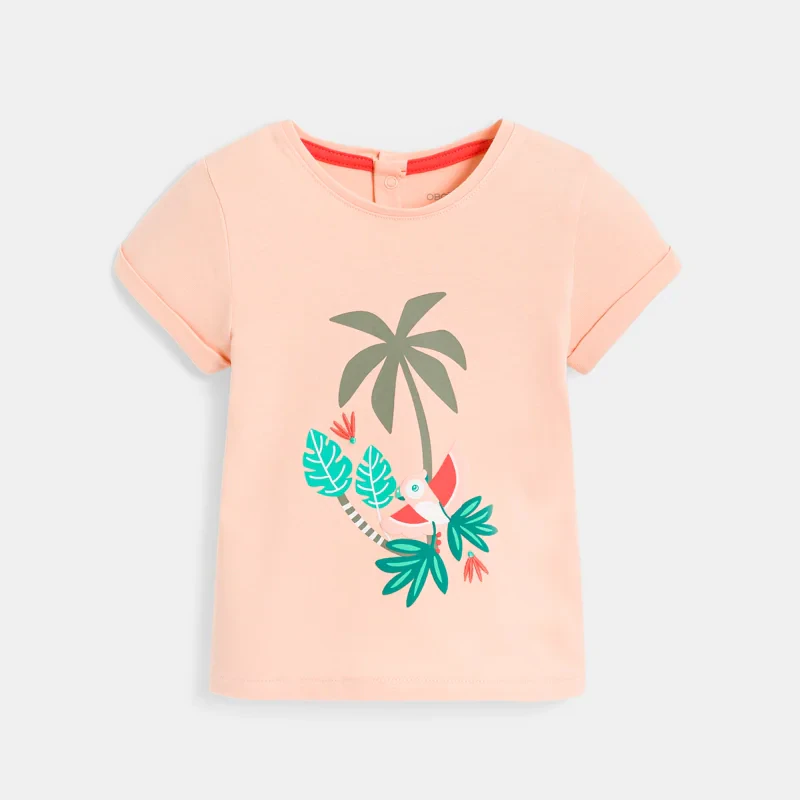 T-shirt oiseau rose bébé fille Rose