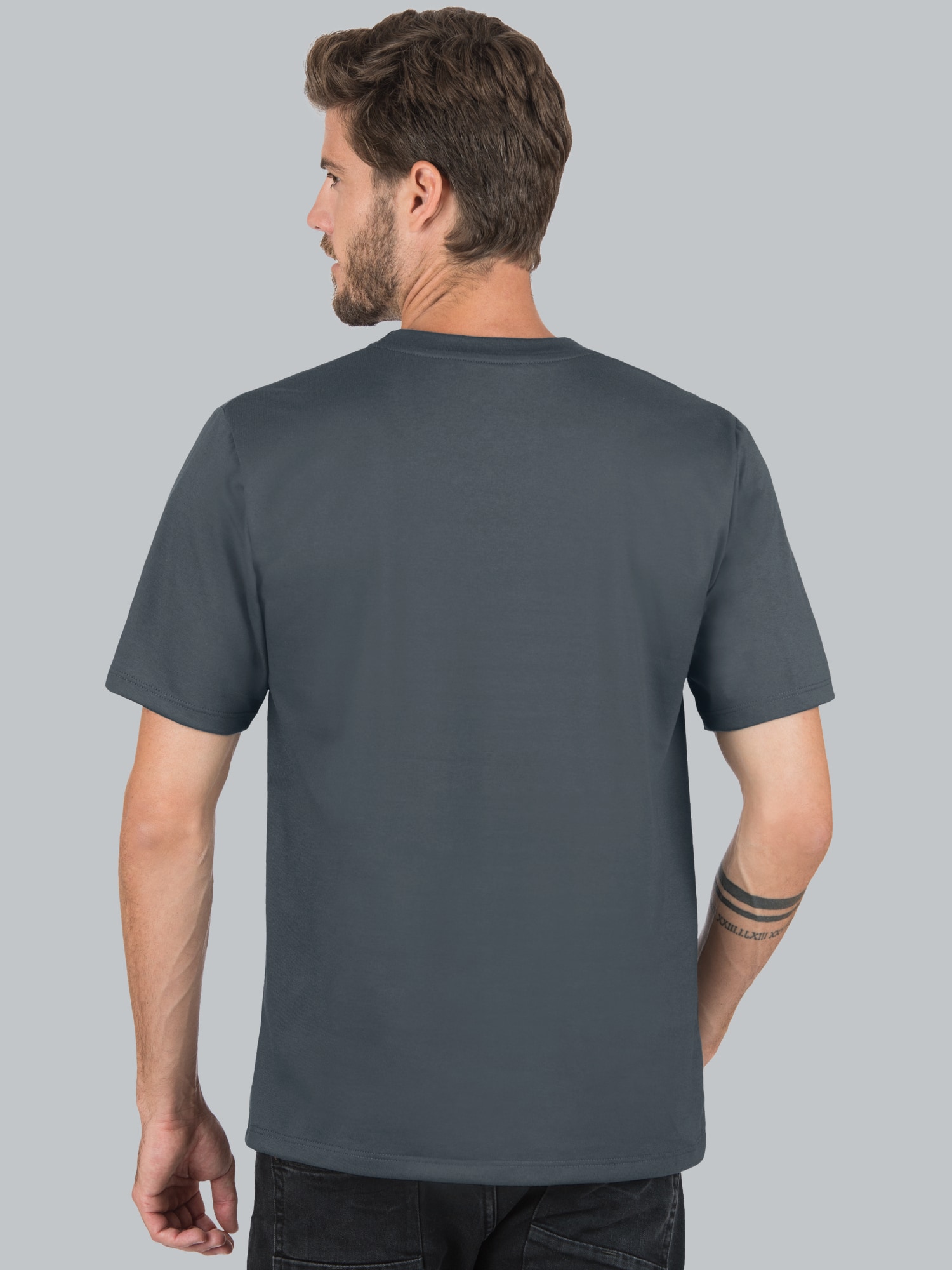 T-Shirt DELUXE Baumwolle Anthrazit