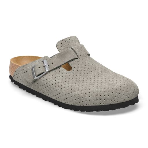 Birkenstock Boston Suede Embossed Sko, Dotted Stone Coin, 42