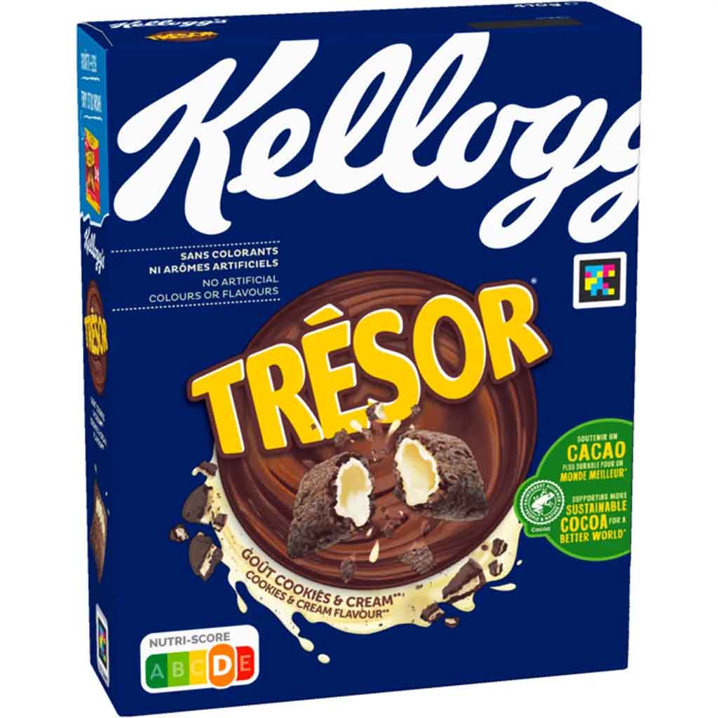 Kelloggs Tresor Cookies & Cream Flavour 375g MHD:12.1.25