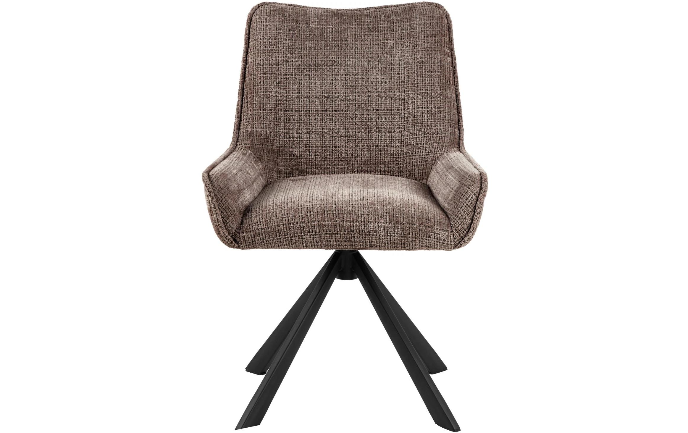 Stuhl Eddie 2 Stück, Braun<br>Esszimmerstuhl mit Chenille-Bezug