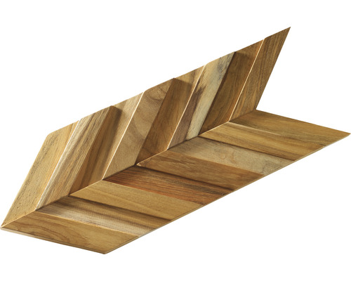 Visgraat fineer Ultrawood Teak Chevron 18 x 38,6 cm