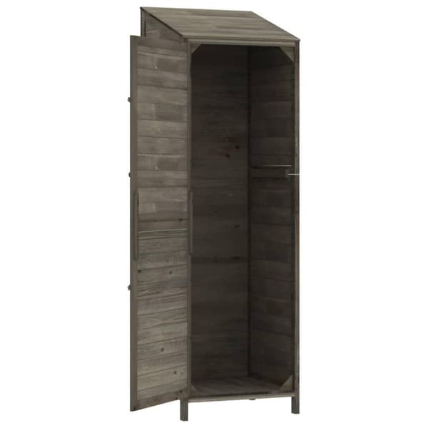 vidaXL Hageskur antrasitt 55x52x174,5 cm heltre gran