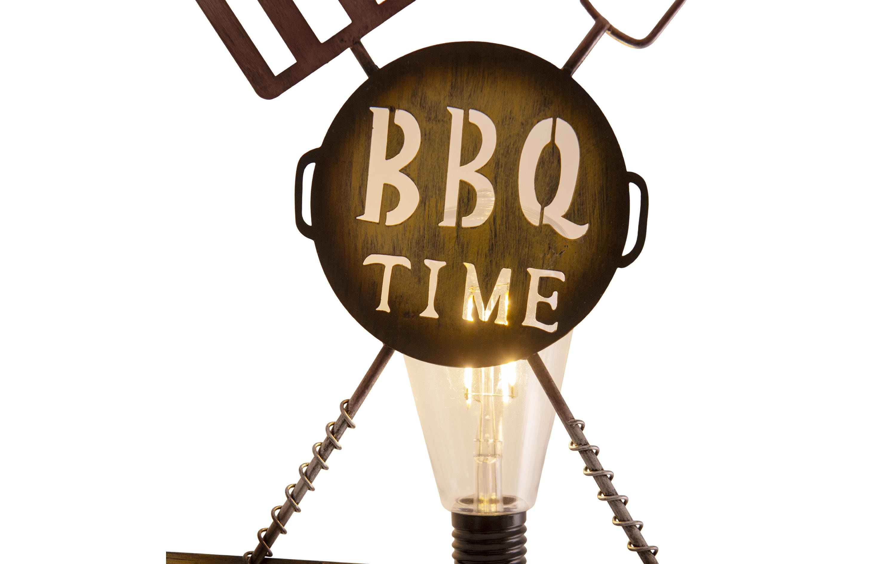 Gartenlicht LED-Solar Erdspiess BBQ, RostLeuchtmittel für die Aussendekoration