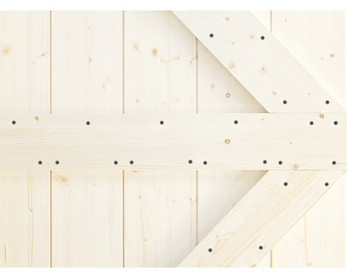 Complete schuifdeurset Barn Door Motif Z Spruce 79x210 cm inclusief deurblad, schuifdeurbeslag en krukset