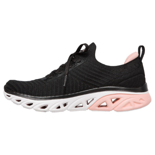 Skechers Glide Step Sport - nível superior. Preto/rosa. 149553/bkpk.