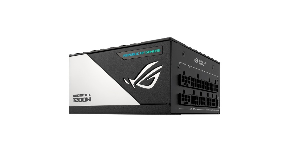 ASUSROG Loki SFX-L Titanium modulaire 1200 watt voeding   (Wit, 1x 12V-2x6, 4x PCIe)