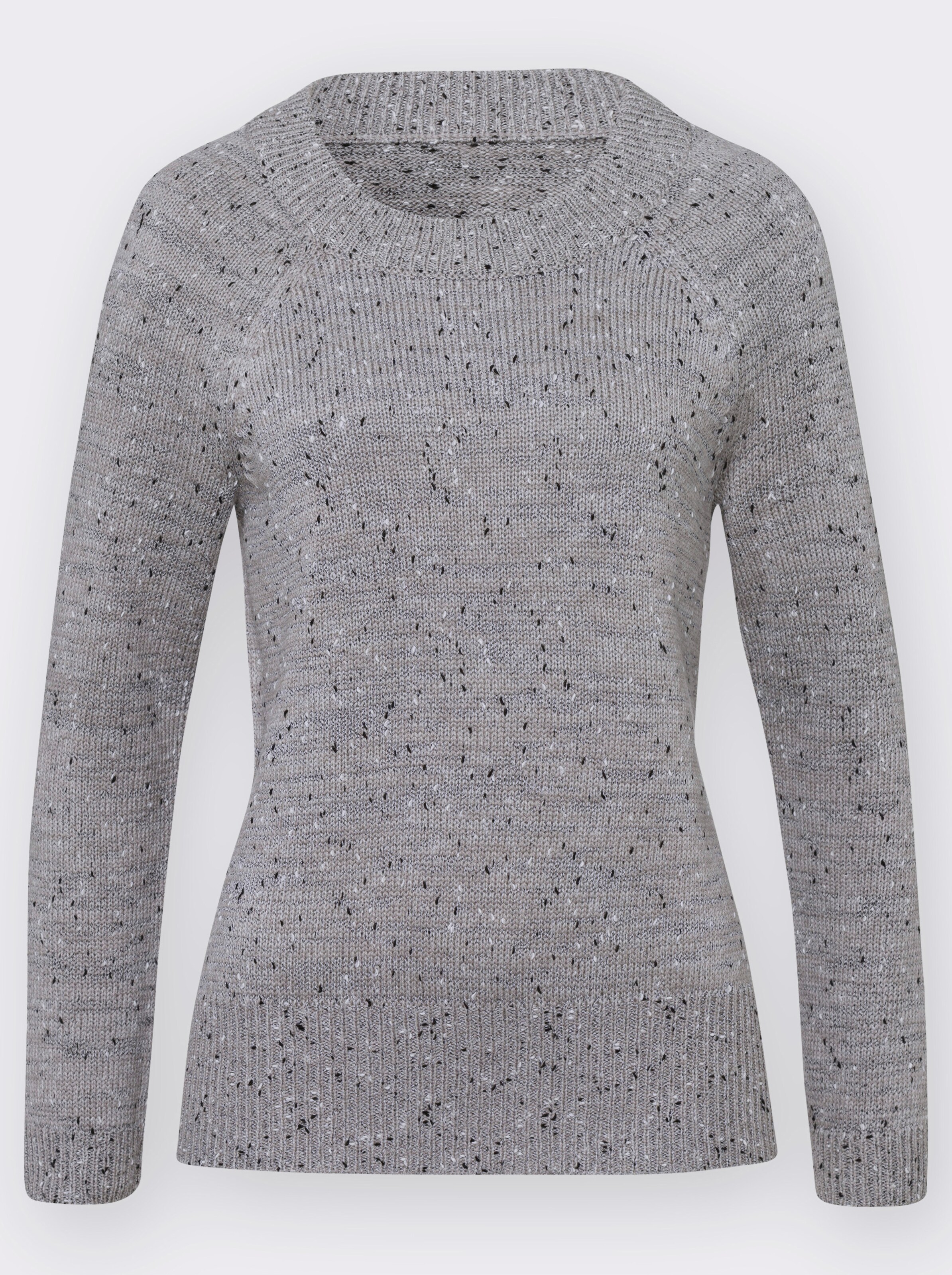 Langarm-Pullover aus Noppengarn