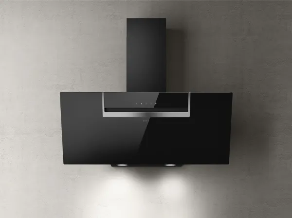 Elica PRF0166929, 650 m³/t, Ledet, 65 dB, Vægmonteret, Sort, Glas