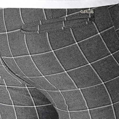 Pantalon A Carreaux Gris Anthracite