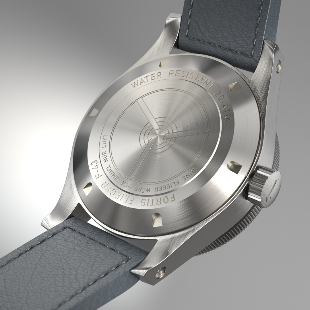Fortis Flieger F-43 Triple GMT Titanium