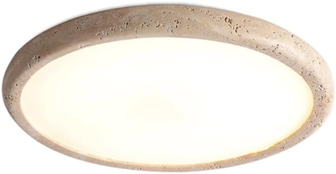 Japanische Wabi Sabi Stil Deckenlampe LED Gelbe Höhle Stein Schlafzimmer Deckenleuchte Mit Verstellbarer Farbtemperatur Nordische Wohnzimmer Studienzimmer Augenschutz Deckenleuchten(58cm)