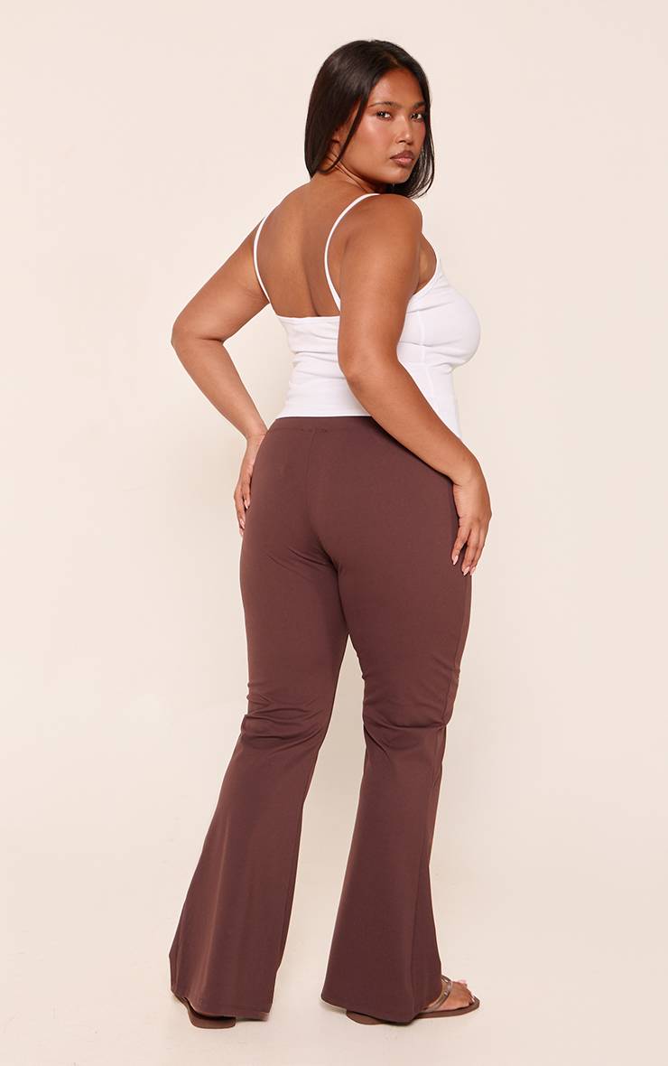 Chocolat Pantalon De Yoga Évasé Sculptant Ultimate Grande Taille