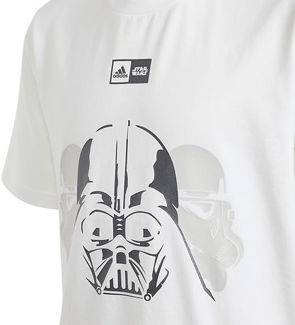 adidas Performance T-shirt - J SW GFX T - Hvid