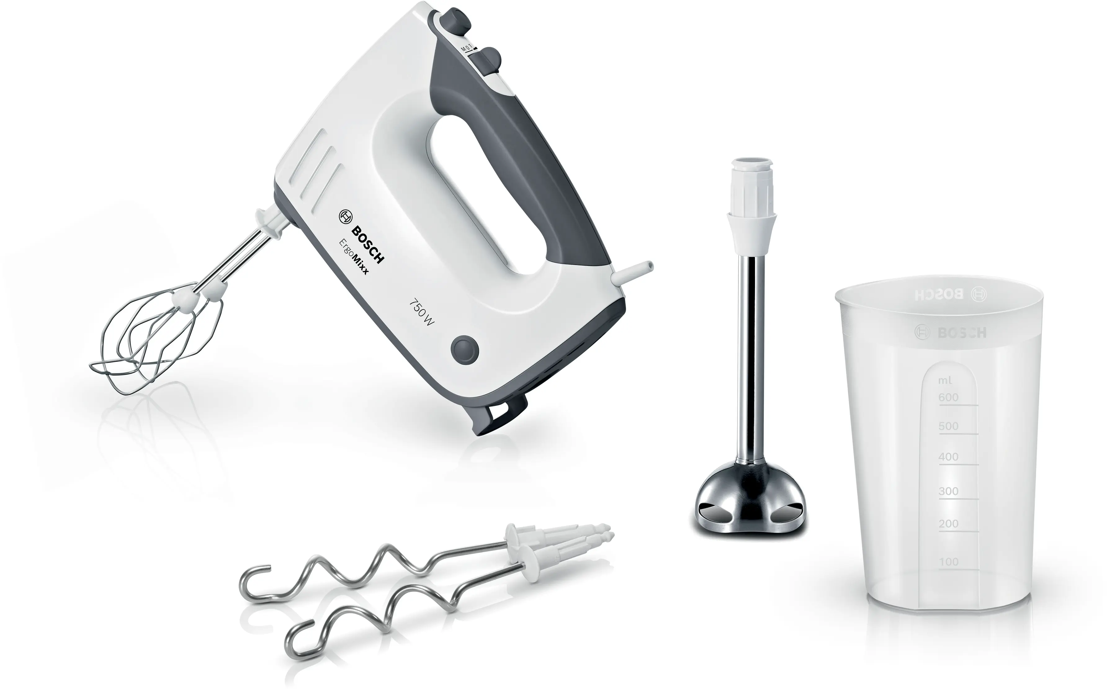 Handmixer ErgoMixx 750 W Wit, Grijs MFQ37470