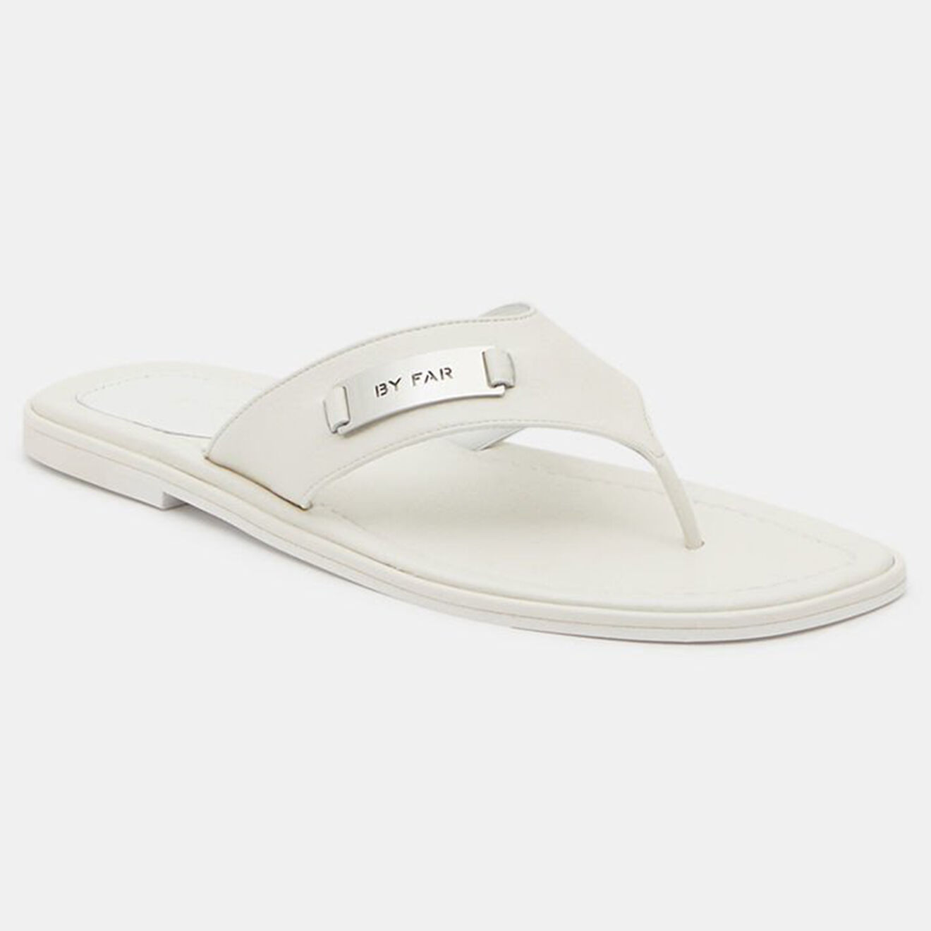 By Far Tongs en Cuir blanches
