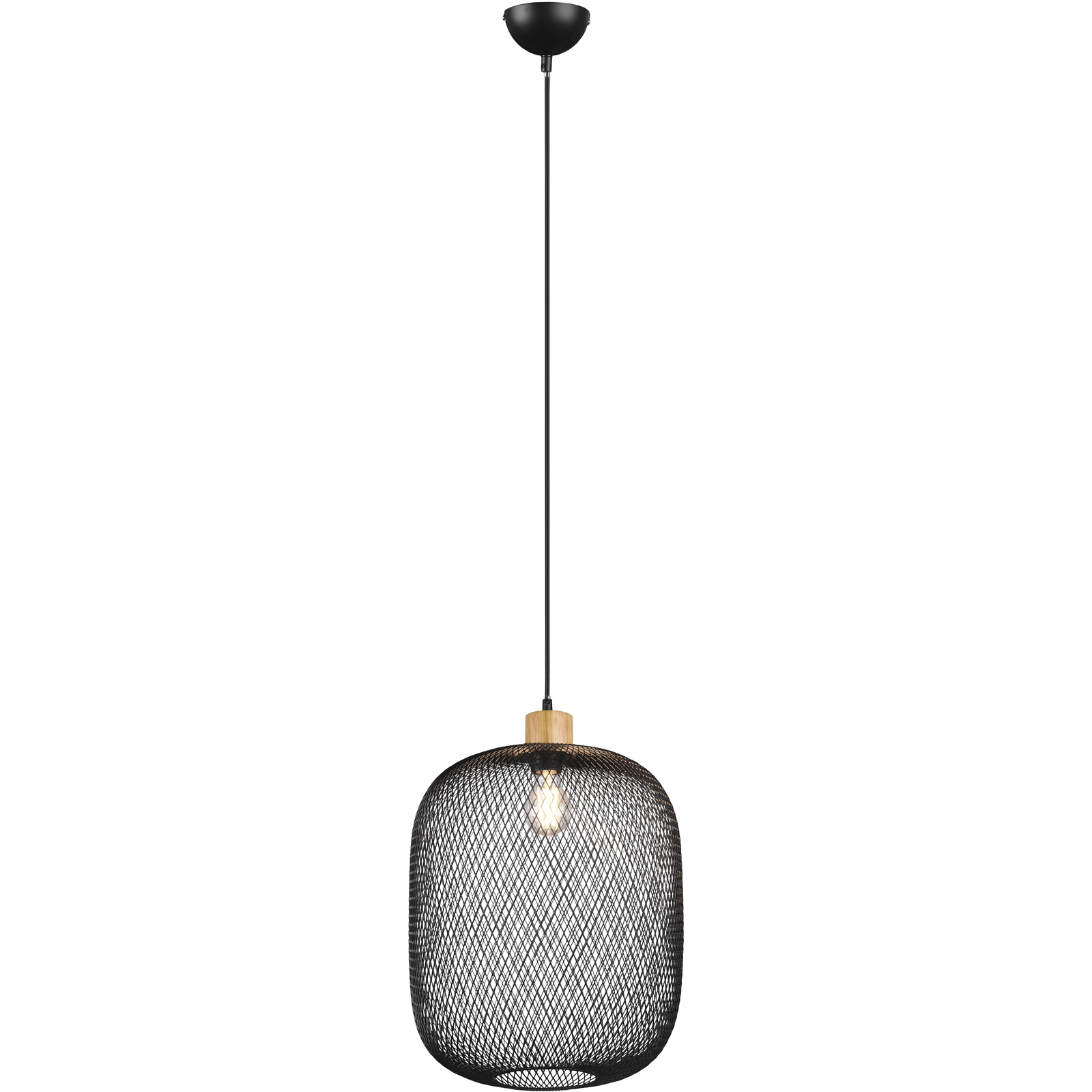 Pendelleuchte - schwarz - 1-flammig - Schirm-Ø 33 cm