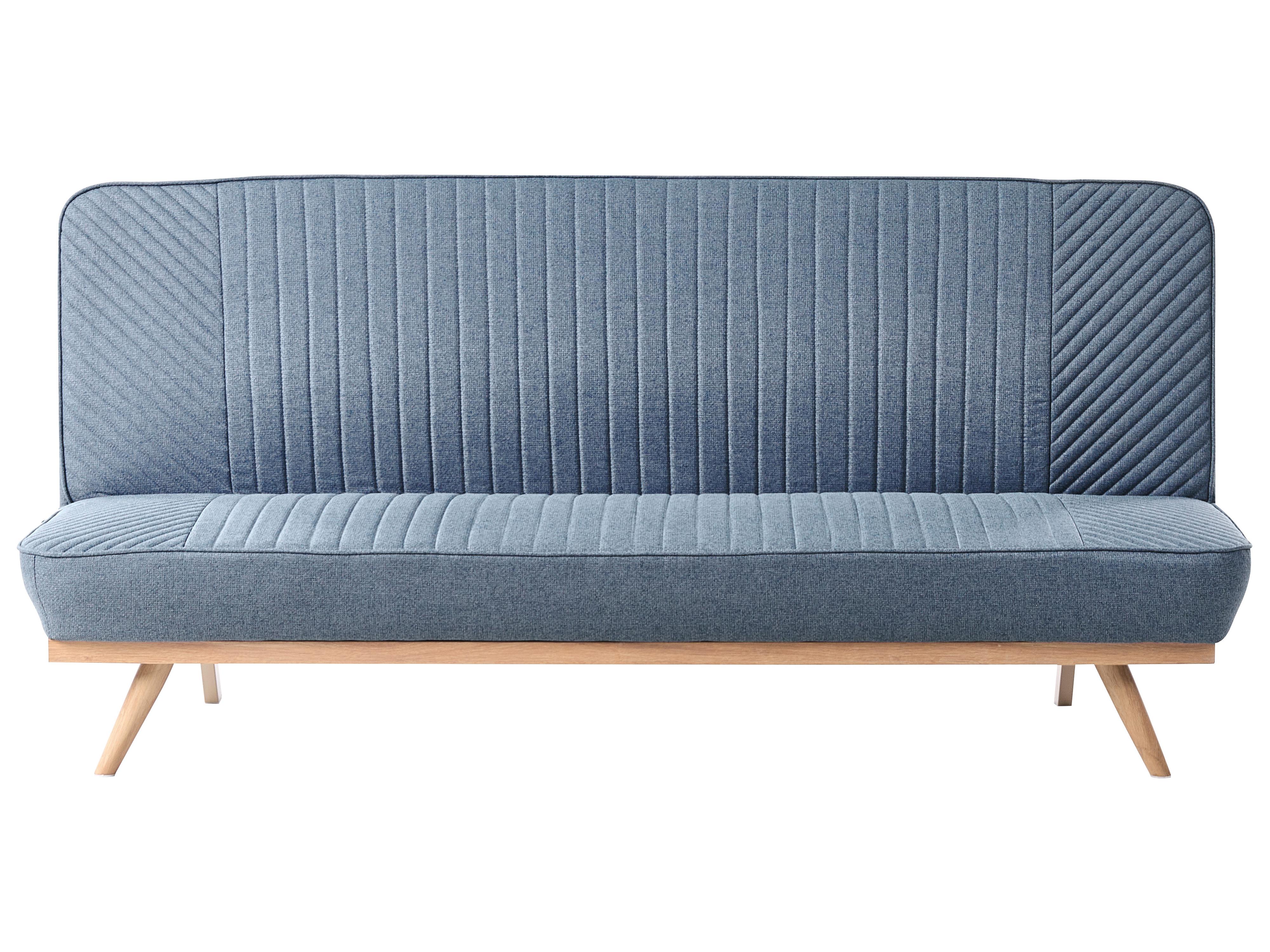 Slaapbank 2-zits KALFAFEL Stof Blauw