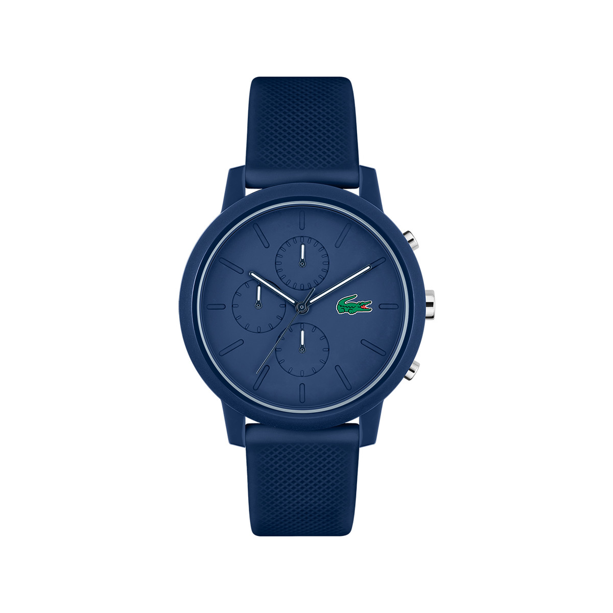 Montre LACOSTE.12.12 chrono homme TR90 bleu  bracelet silicone bleu