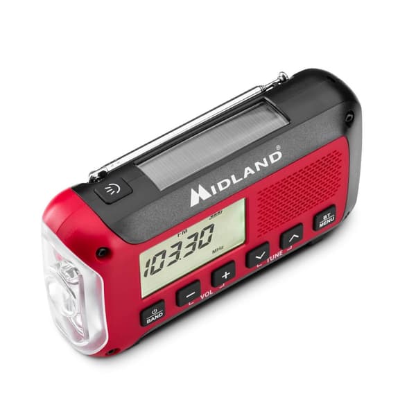 Midland Nødradio ER250BT Rød/Svart