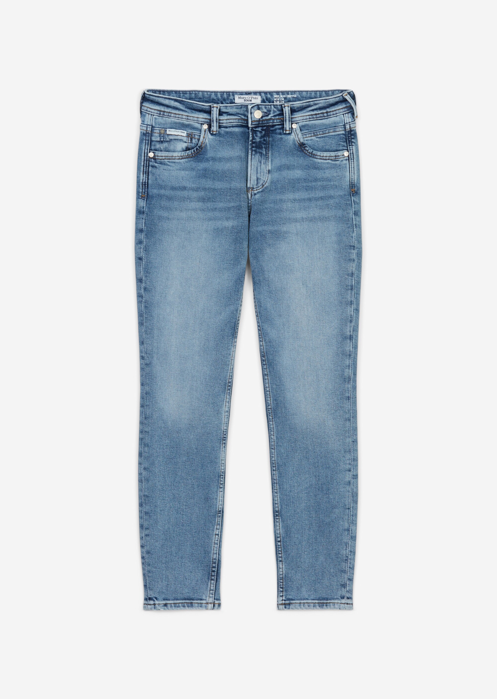 Jeans Modell ALVA slim cropped aus Organic Cotton-Mix