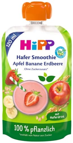 HiPP Bio für Kinder Smoothie Apfel Banane Erdbeere mit Haferdrink