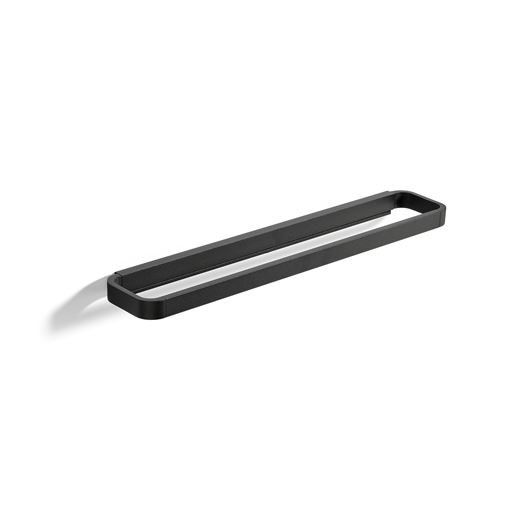 Zone Rim Enkelt Håndklædestang, Black