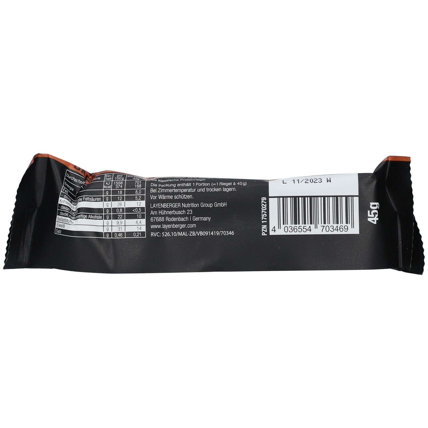 LAYENBERGER® High Protein Riegel Crunchy Dark Chocolate