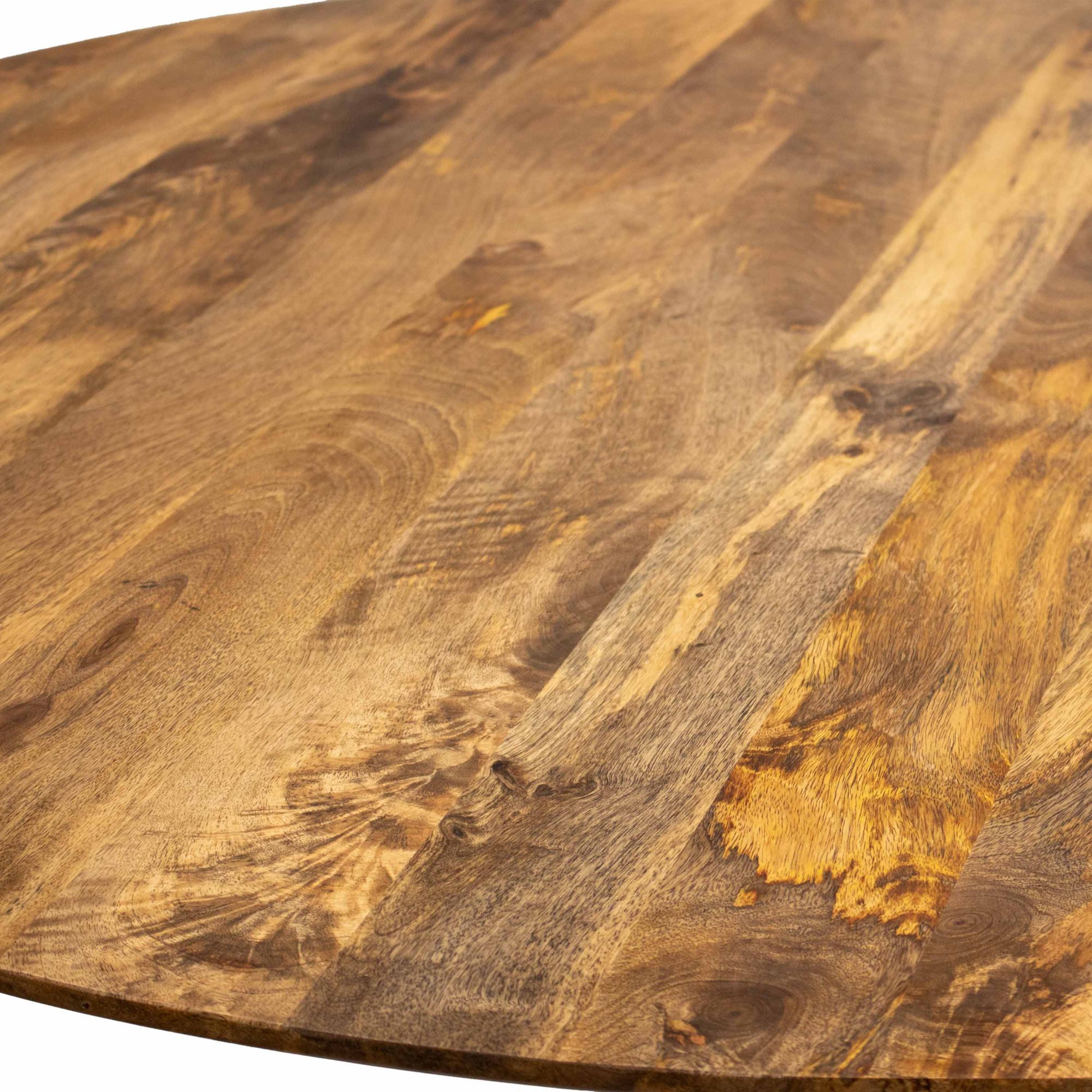 Kick tafel Jake - rond 140cm bruin