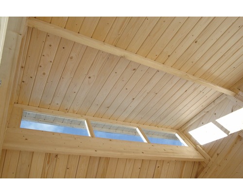 Tuinhuis Konsta Studio Set 2 met vloer en aangebouwde kast 328 x 240 cm lichtgrijs