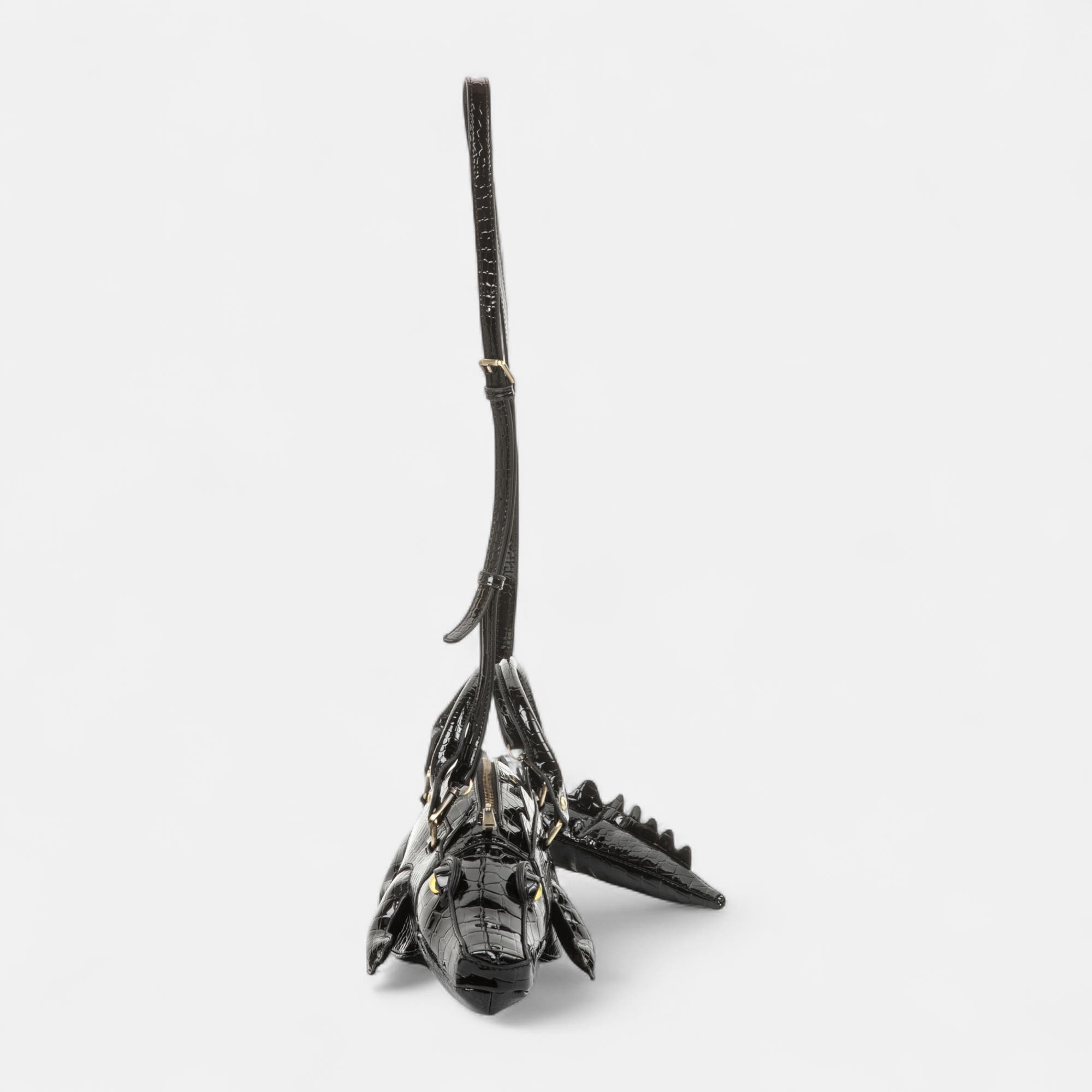 Sac à main crocodile noir