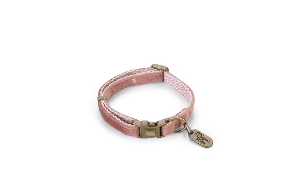 Designed by Lotte Velura - Kattenhalsbandje - Roze - 23 tot 30 cm