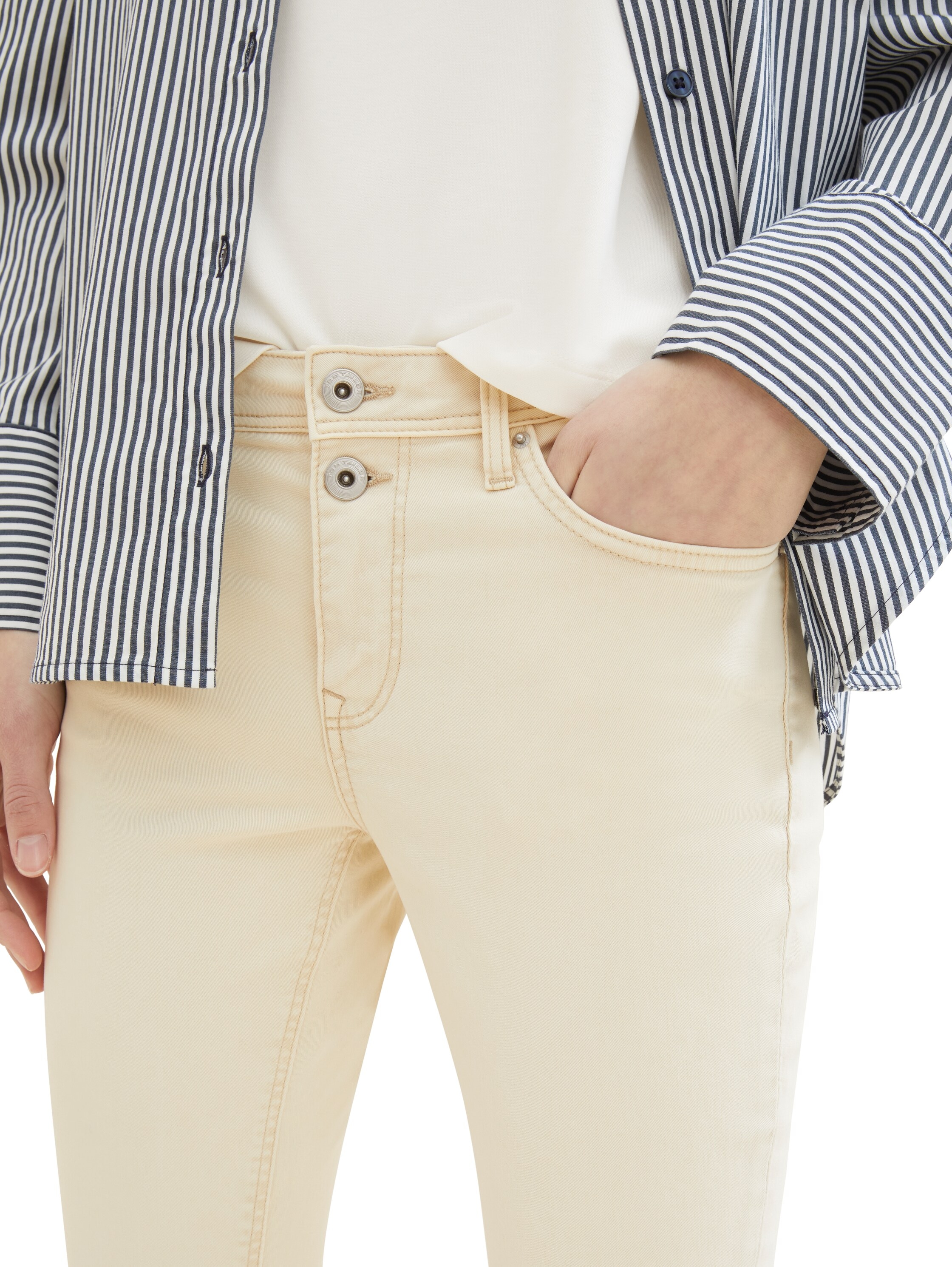 TOM TAILOR 7/8-Jeans , mit Doppel-Knopfverschluss