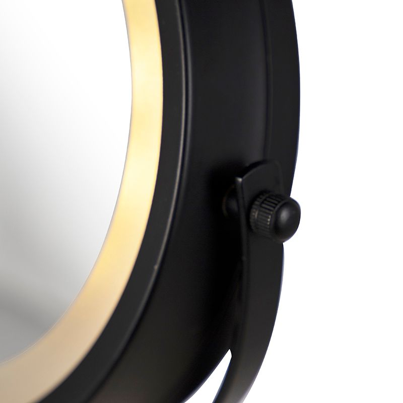 Design badkamerspiegel zwart incl. LED verstelbaar IP44 - Vicino