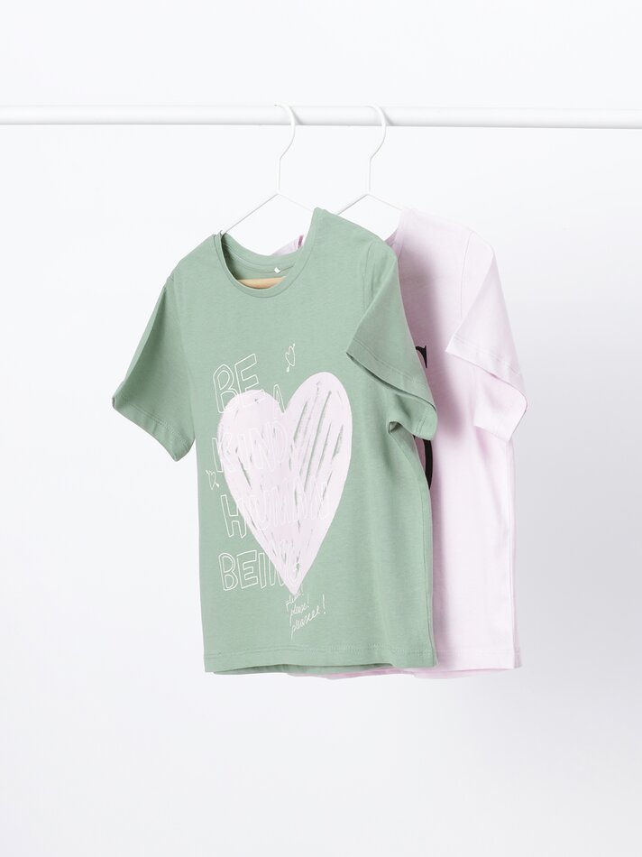 Pacote com 2 camisetas estampadas - Rosa Vigore