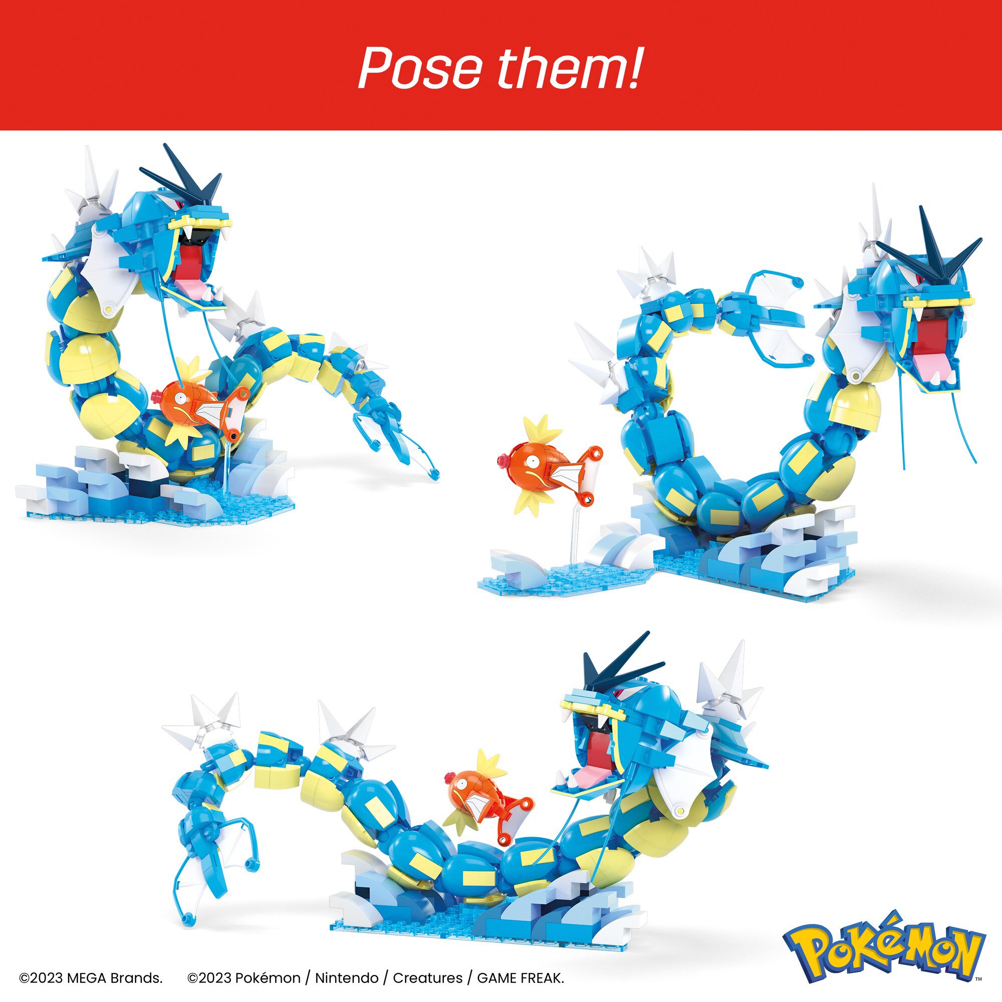 Mattel Konstruktionsspielzeug MEGA Pokémon Magikarp Evolution Set