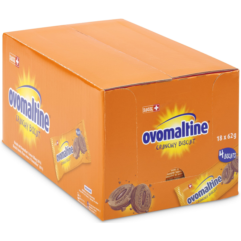 Ovomaltine Chrunchy Biscuits, 62 g, 18 Stück