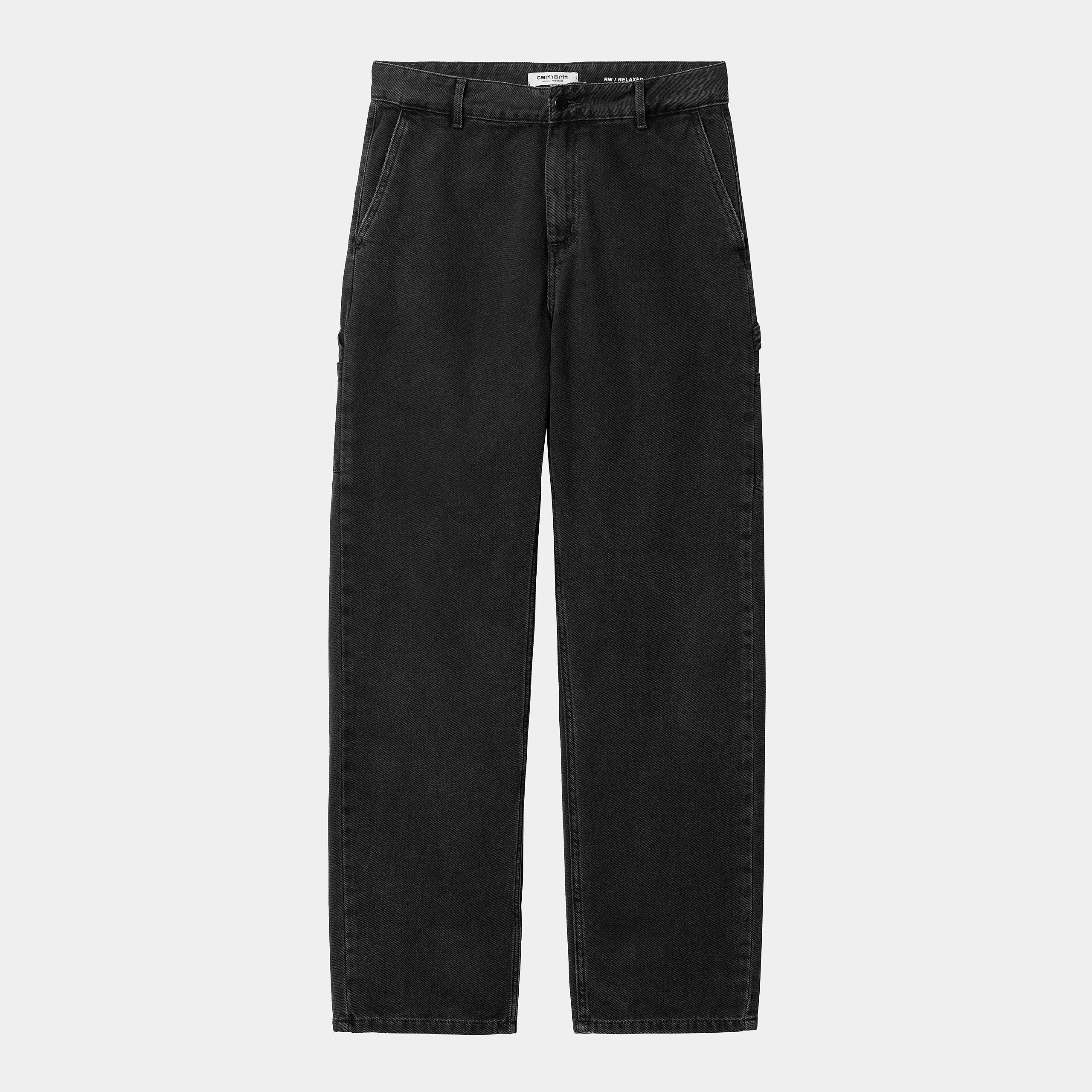 Carhartt WIP W' Pierce Pant Straight Black Stone Washed