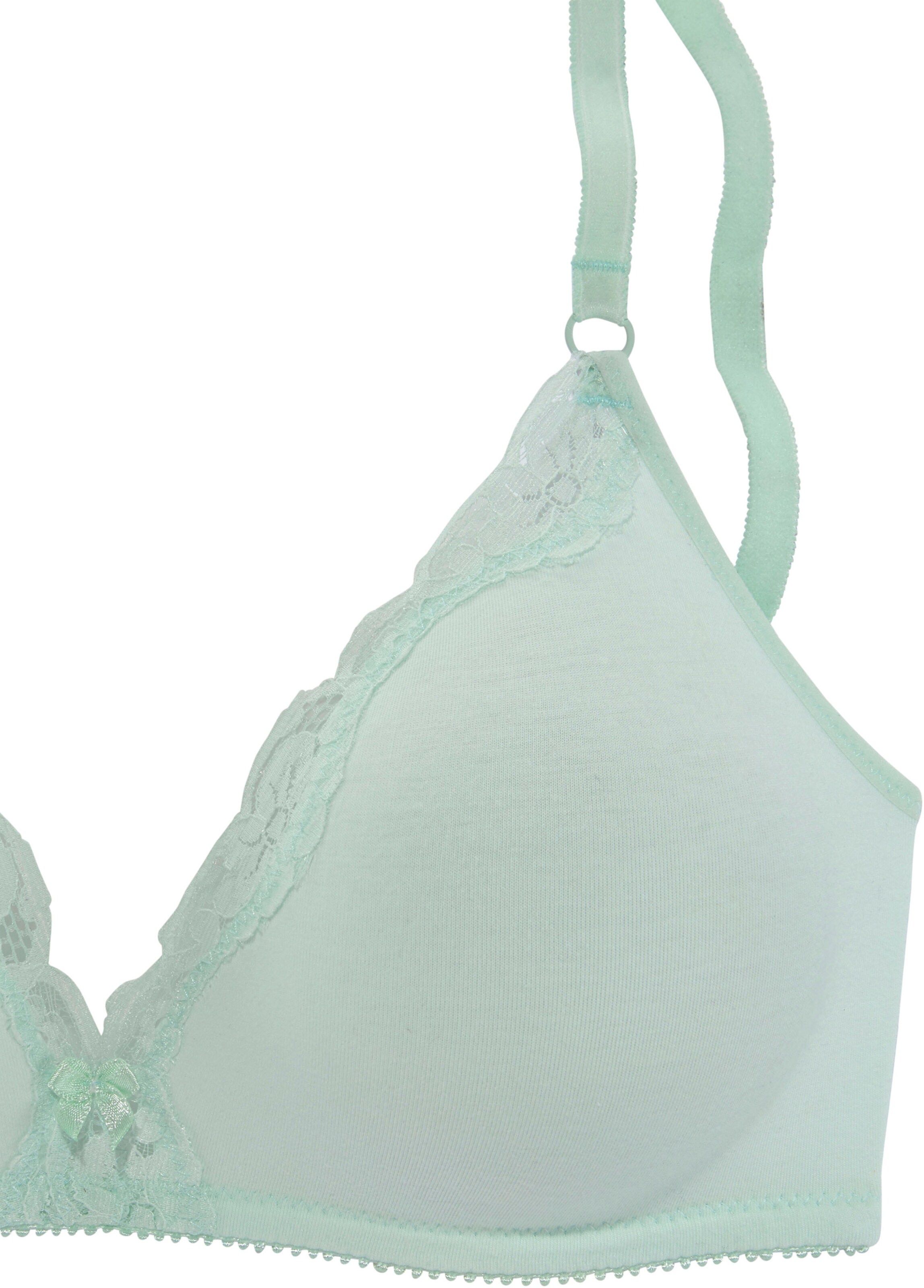 petite fleur Bralette-BH in mint+weiß