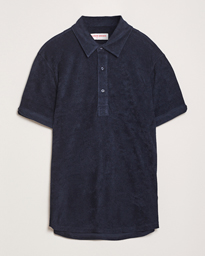 Orlebar Brown Sebastian Tailored Towelling Polo Night Iris