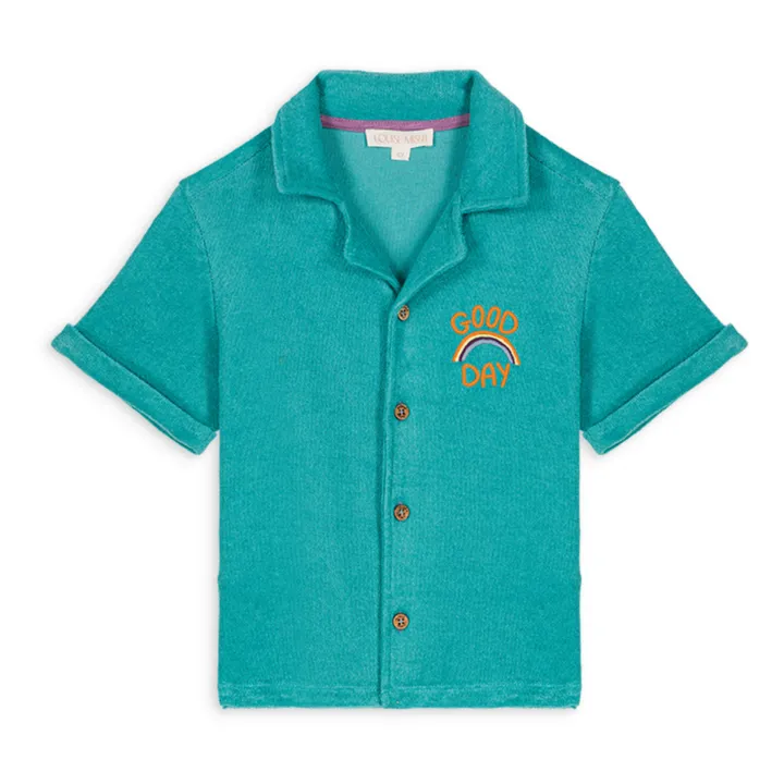 Louise Misha Chemise Alov Eponge | Bleu Vert