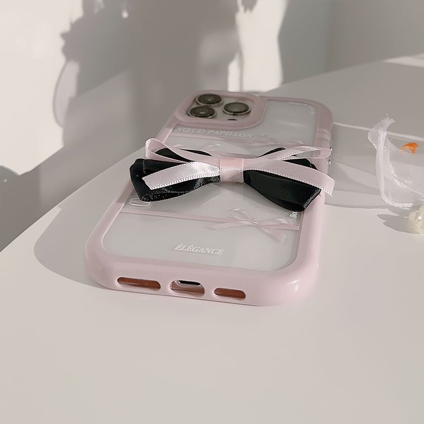 kloudkase - Bow Phone Case - iPhone 15 Pro Max / 15 Pro / 15 Plus / 15 / 14 Pro Max / 14 Pro / 14 Plus / 14 / 13 Pro Max / 13 Pro / 13 / 12 Pro Max / 12 / 12 Pro / 11 Pro Max / 11 / XS Max / XR / X / XS