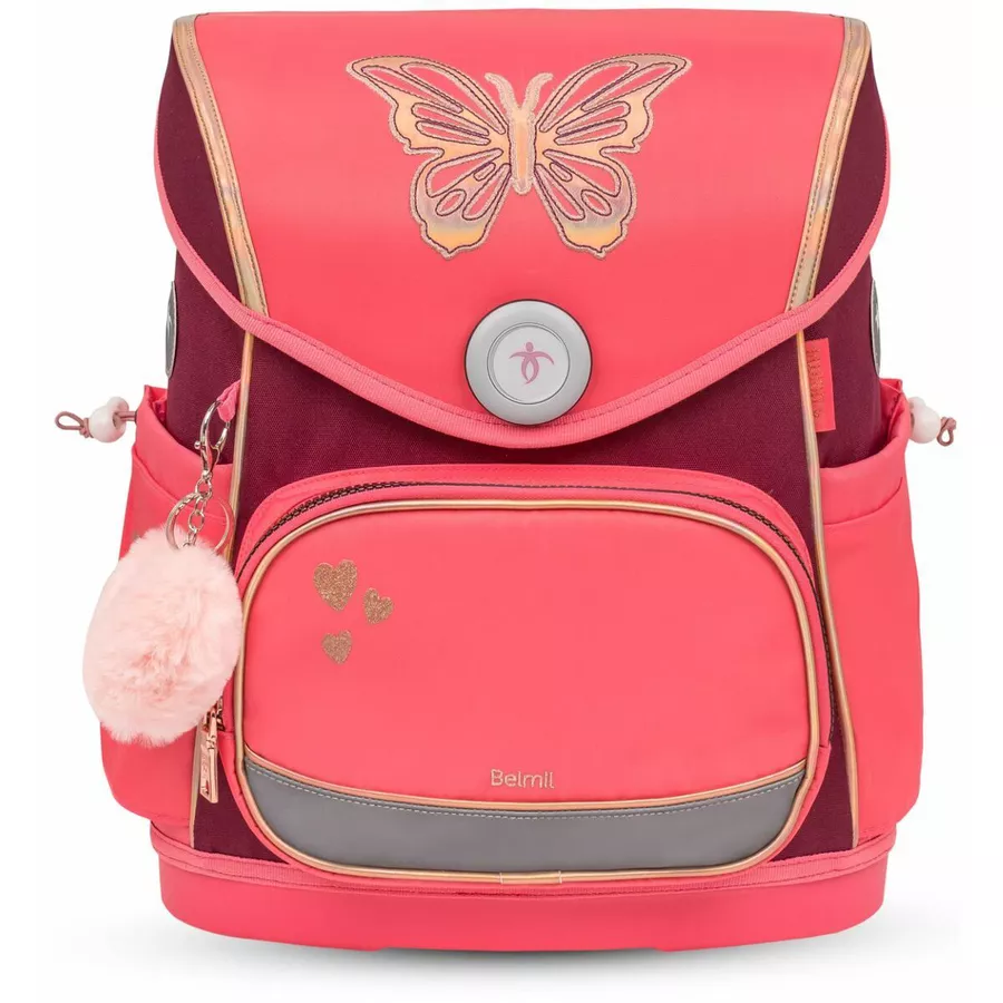 Belmil Schulranzen Premium Compact Plus Schulranzen Coral