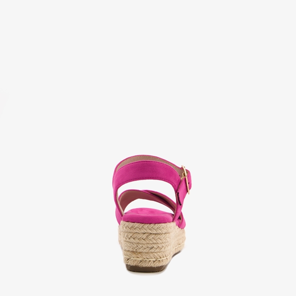 Blue Box dames espadrilles met sleehak roze/beige