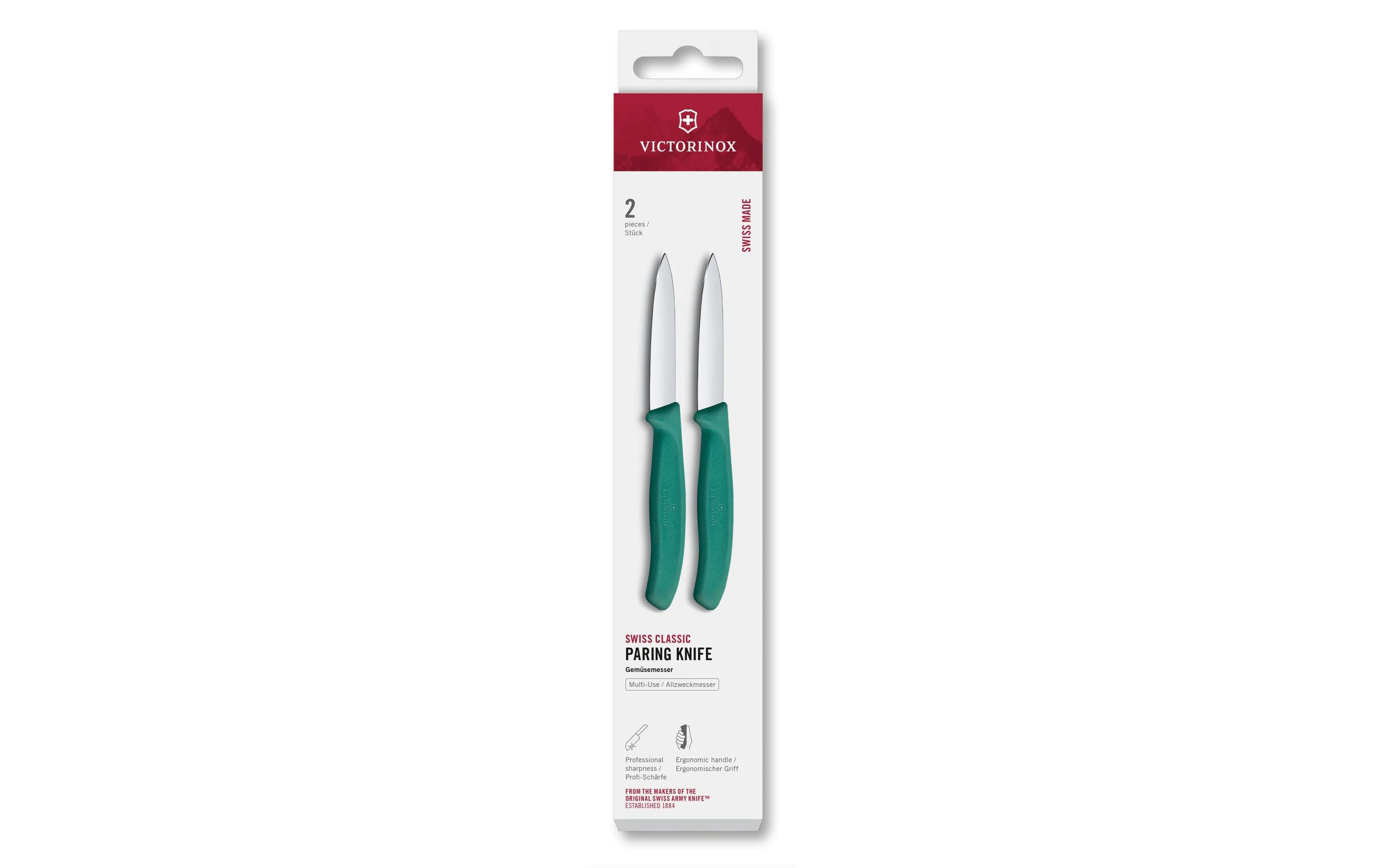 Messer-Set Swiss Classic, 8 cm, Grün, 2 StückGemüsemesser-Set