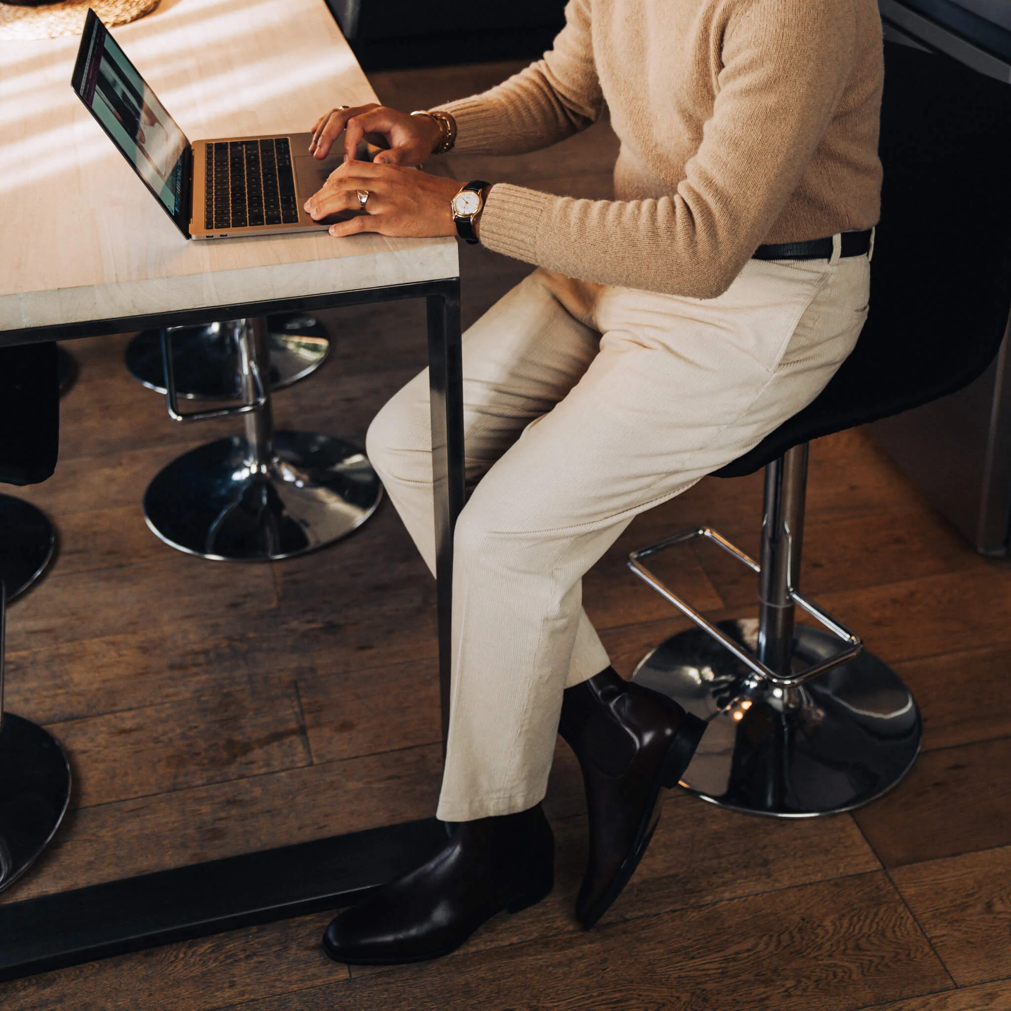 Braker-Chelsea boots en cuir brown