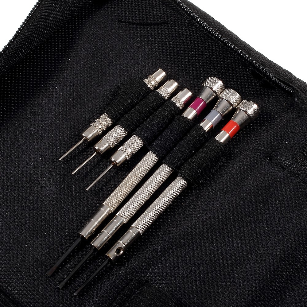 (13-tlg. Set) Universal Uhrenwerkzeug Set für Uhrenreparatur mit Pinzette / Gliederentferner / Uhrengehäusehalter / Schraubendreher
