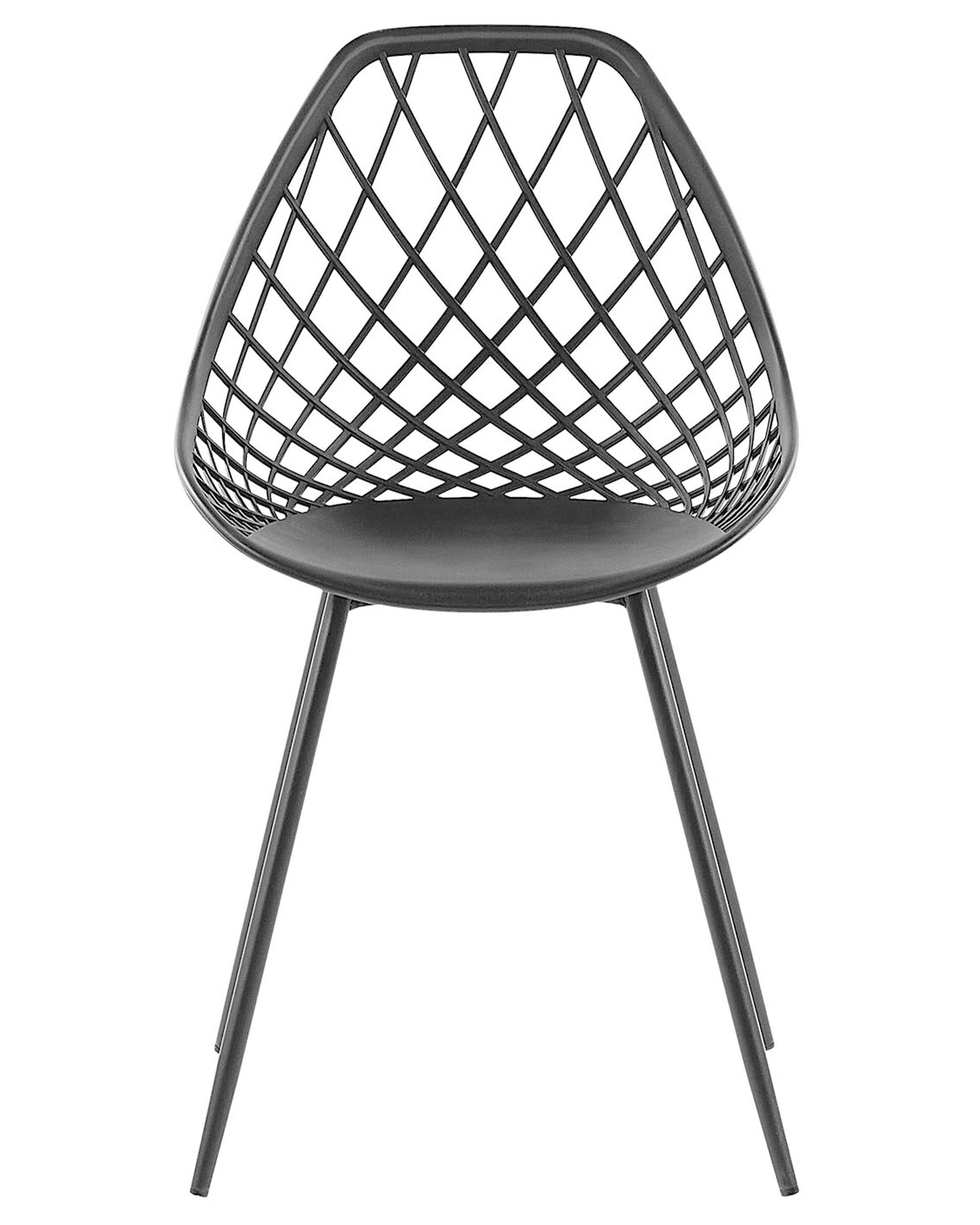 Set van 2 eetkamerstoelen CANTON Zwart