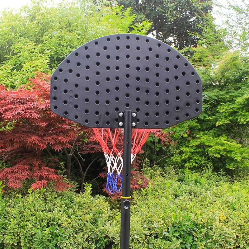(2.1m) Basketball Korb Outdoor Spiel mit Höhenverstellbarem Ständer / Rollen - Schwarz