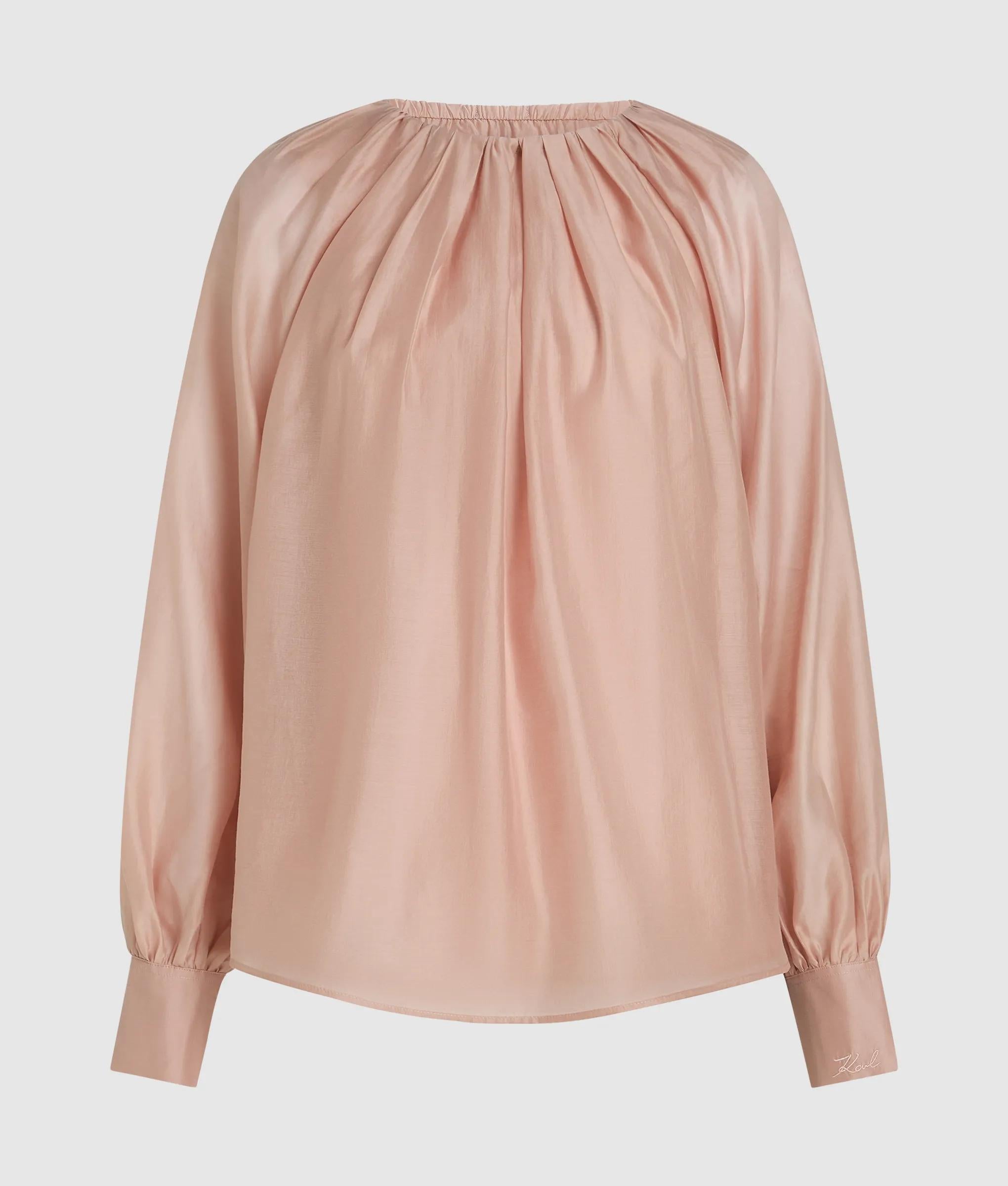 Blouse met samengebonden hals